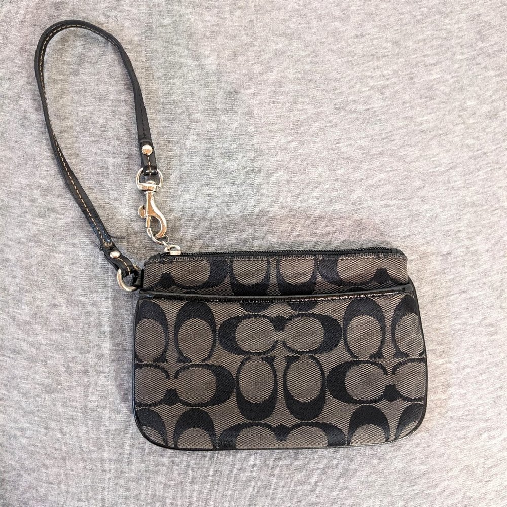 Coach Logo Wristlet Bag